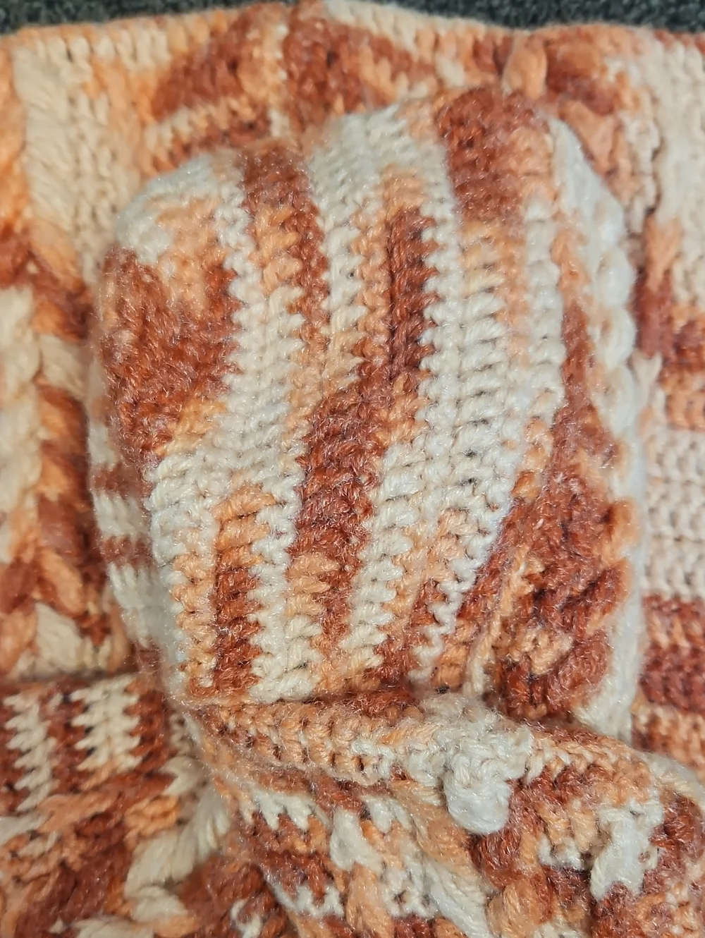 Baby Hooded Cable Cocoon Crotched Vintage
